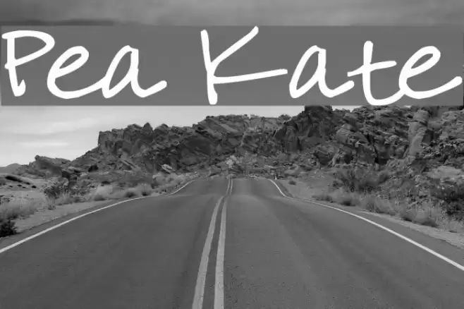 Pea Kate Font examples