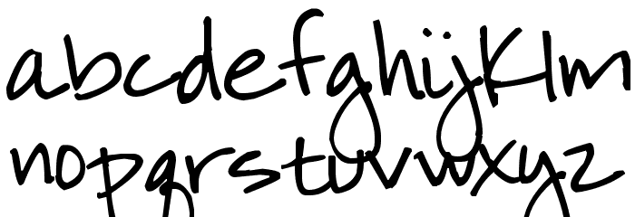 Pea Kate Font LOWERCASE