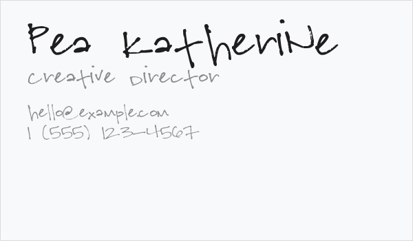 Pea Katherine Business Card