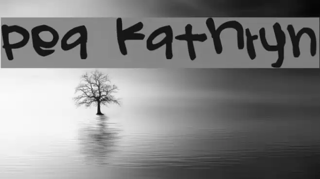 Pea Kathryn Font examples