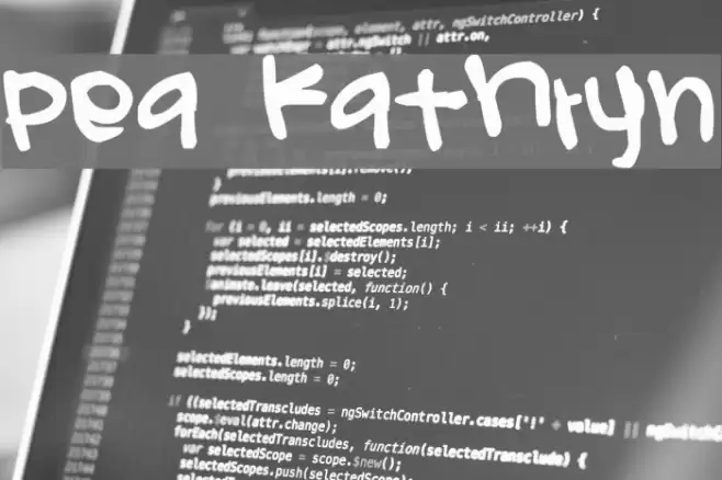 Pea Kathryn Font examples