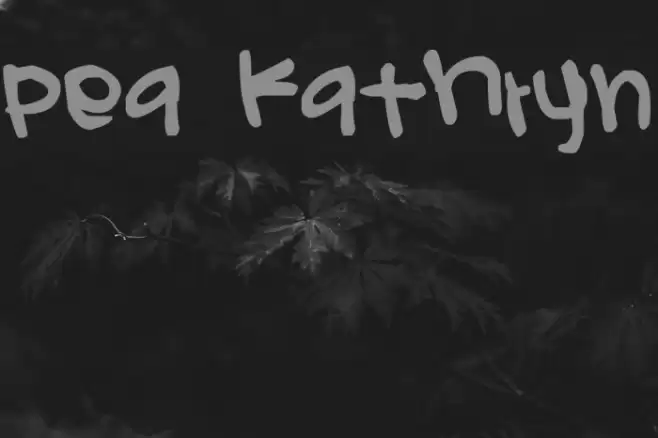 Pea Kathryn Font examples