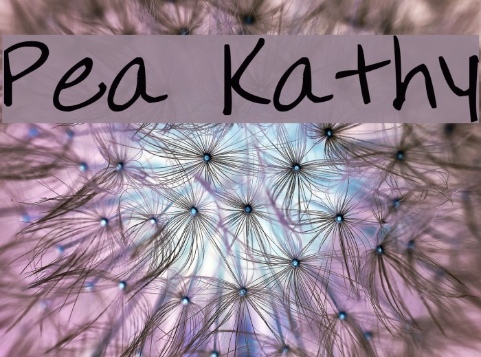 Pea Kathy Font examples