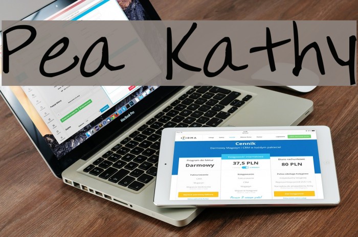 Pea Kathy Font examples