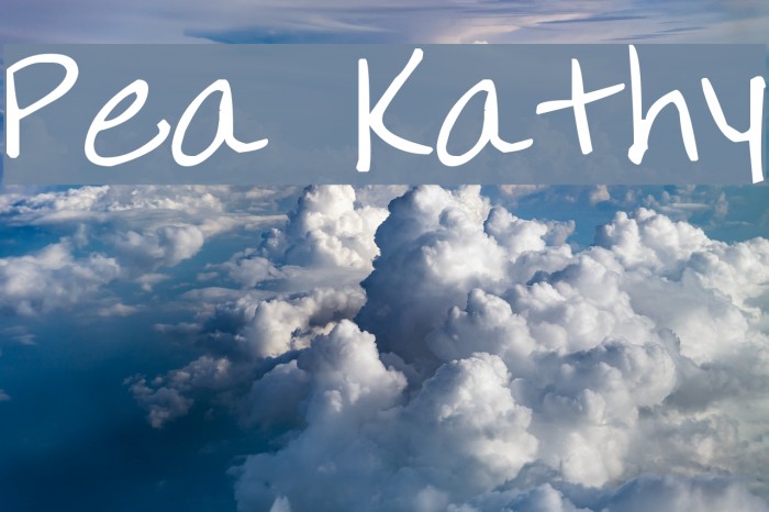 Pea Kathy Font examples