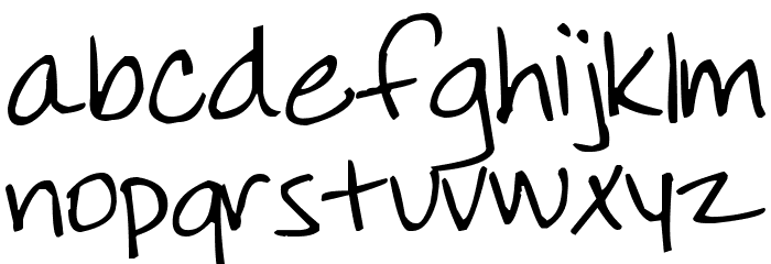 Pea Kathy Font LOWERCASE