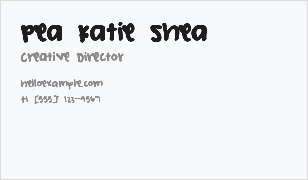 Pea Katie Shea Business Card