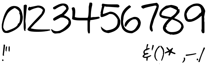 Pea Katie フォント その他の文字