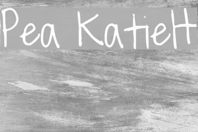 Pea KatieH Font examples