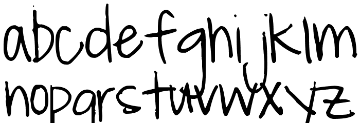 Pea KatieH Font LOWERCASE