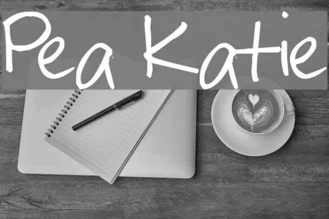 Pea Katie フォント examples