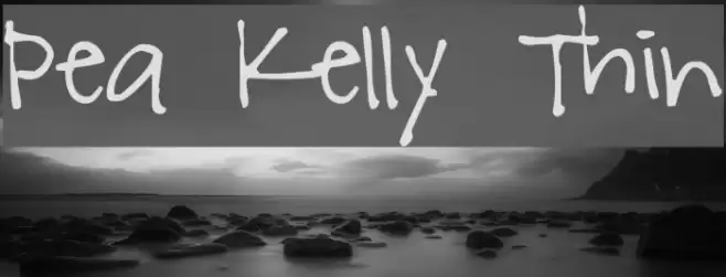 Pea Kelly Thin Font examples