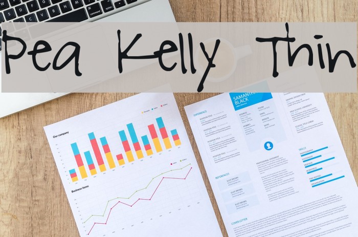 Pea Kelly Thin Font examples