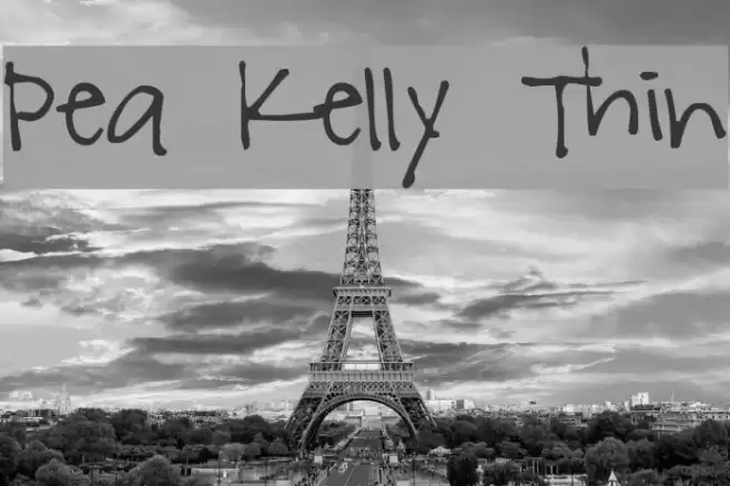 Pea Kelly Thin Font examples