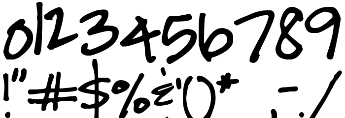 Pea Kelly Font OTHER CHARS