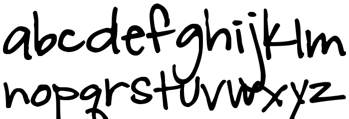 Pea Kelly Font LOWERCASE