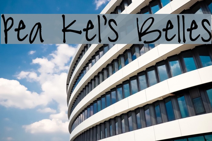 Pea Kel's Belles Font examples