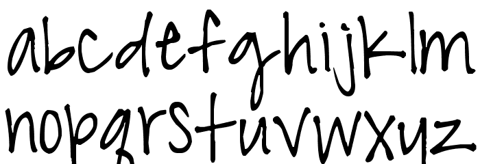 Pea Kel's Belles Font LOWERCASE