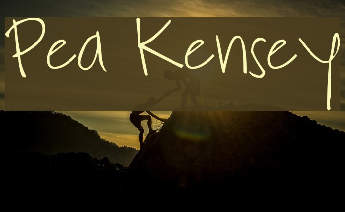 Pea Kensey Font examples