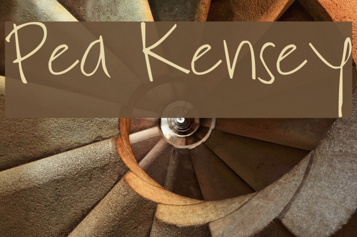 Pea Kensey Font examples