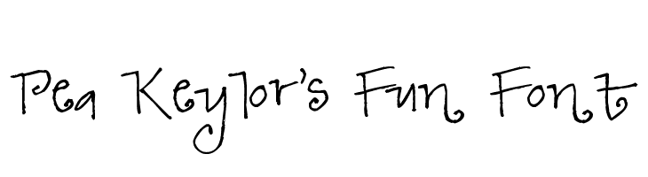 Pea Keylor's Fun Font  Frei Schriftart Herunterladen