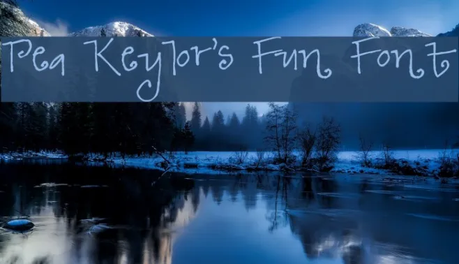 Pea Keylor's Fun Font Example 1