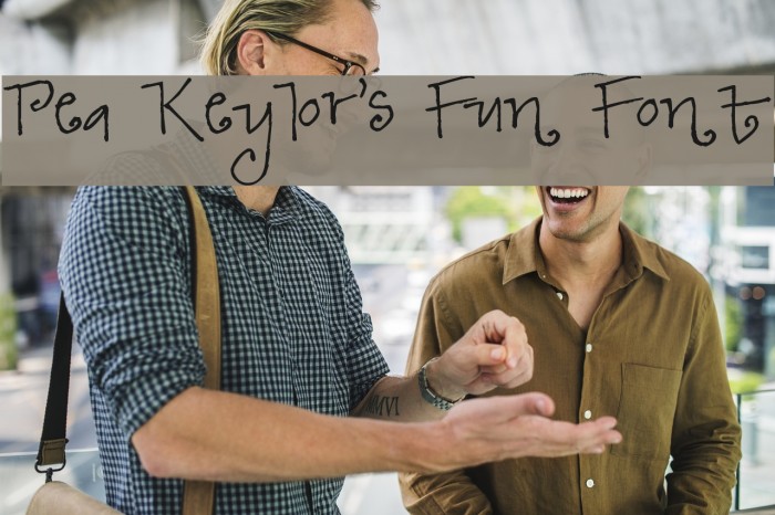 Pea Keylor's Fun Font Font examples