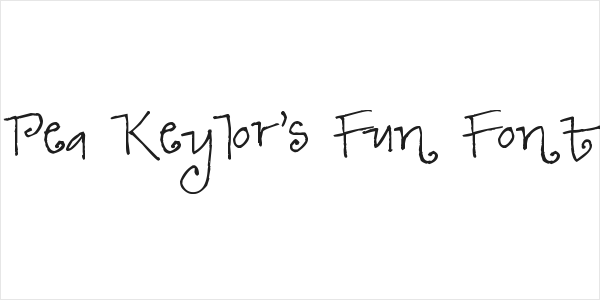 Pea Keylor's Fun Font Logo