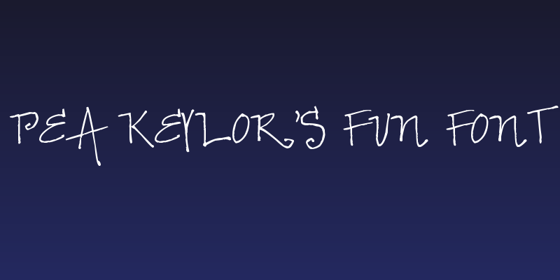 Pea Keylor's Fun Font Social Header