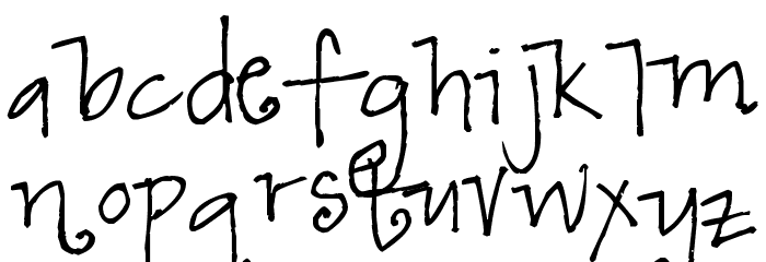 Pea Keylor's Fun Font Font LOWERCASE