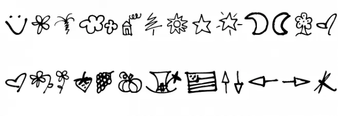 Pea Kiki Doodles Fuentes MAYÚSCULAS