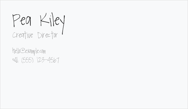 Pea Kiley Business Card