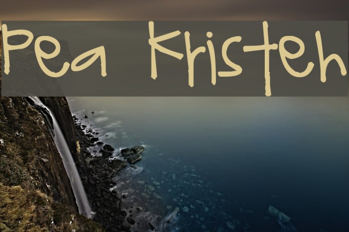 Pea Kristen Font examples