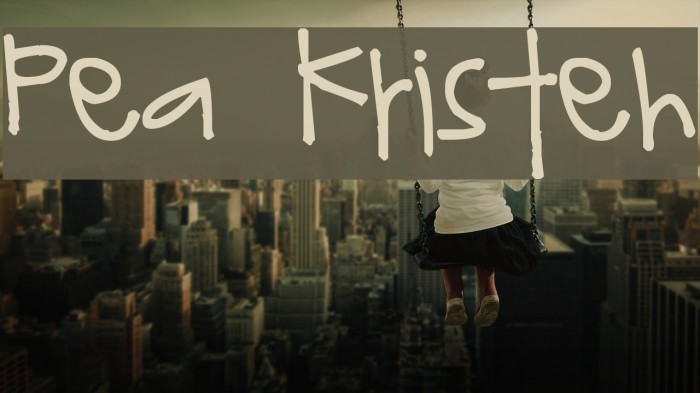 Pea Kristen Font examples