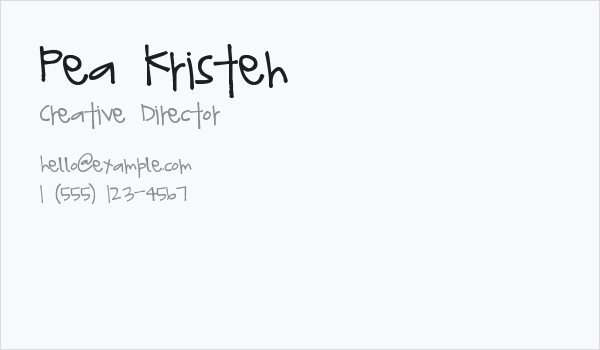 Pea Kristen Business Card