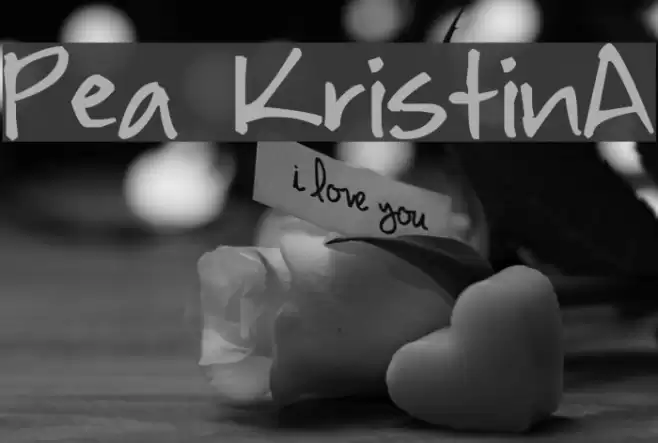 Pea KristinA Font examples