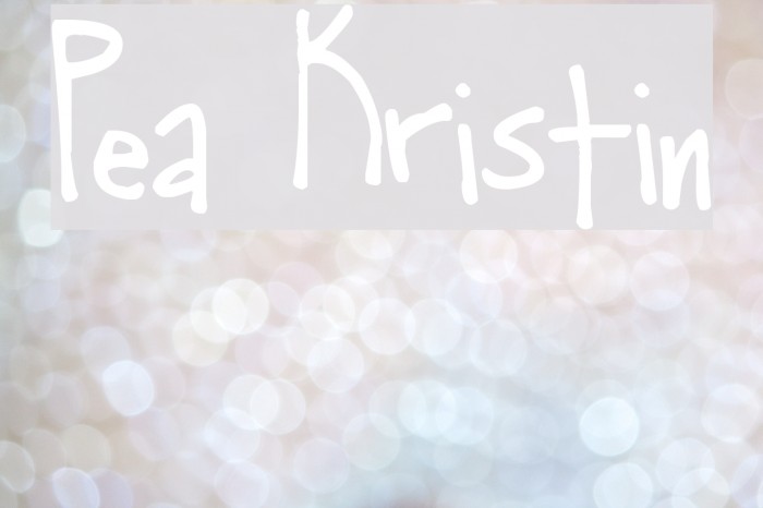 Pea Kristin Font examples