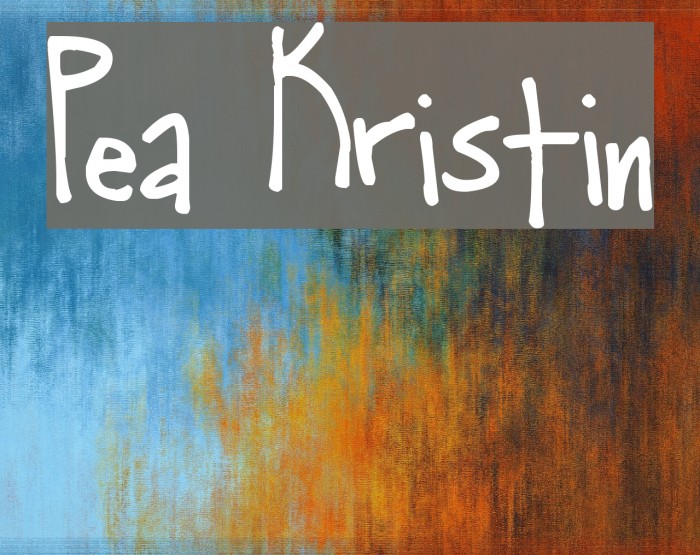 Pea Kristin Font examples