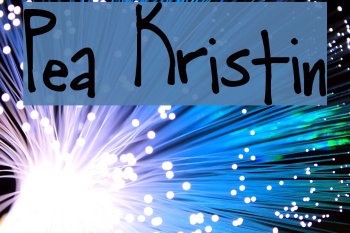 Pea Kristin Font examples