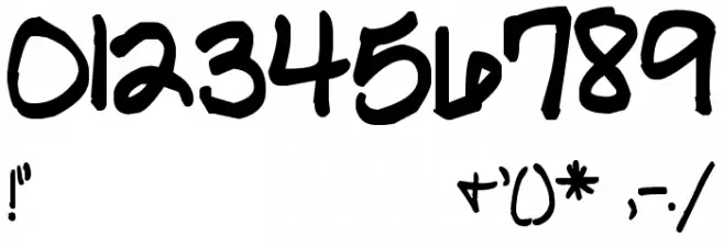 Pea Kristy フォント その他の文字