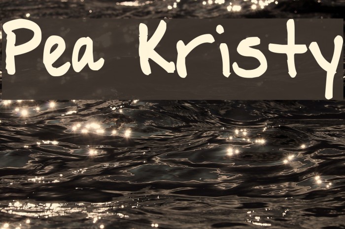 Pea Kristy Font examples