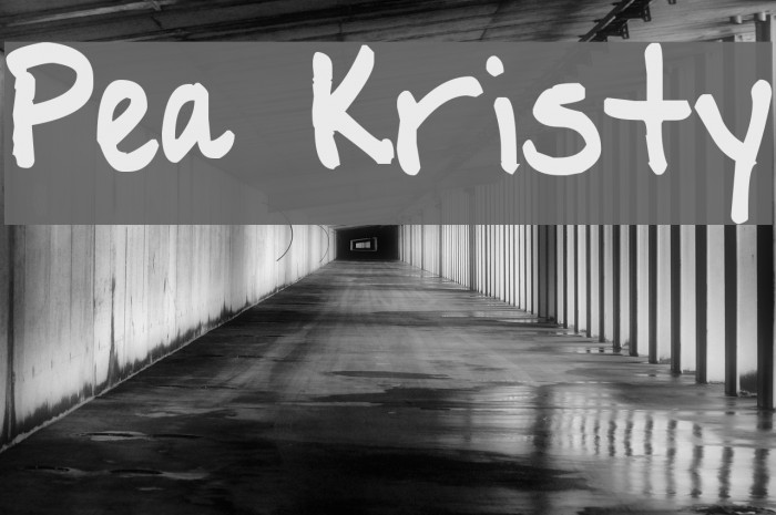 Pea Kristy Font examples