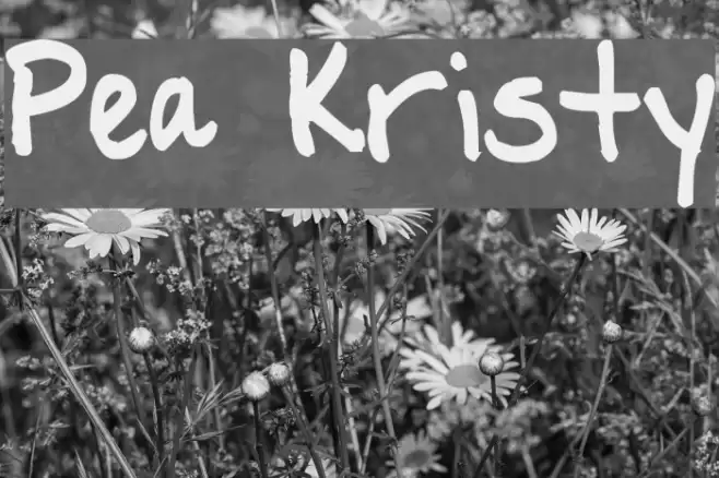 Pea Kristy フォント examples