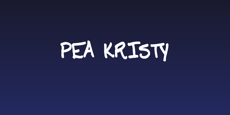 Pea Kristy Social Header