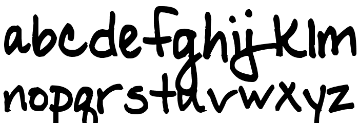 Pea Kristy Font LOWERCASE