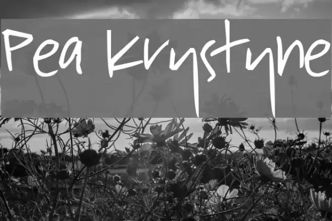 Pea Krystyne Font examples