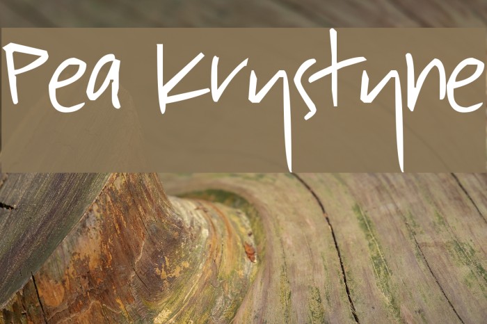 Pea Krystyne Font examples