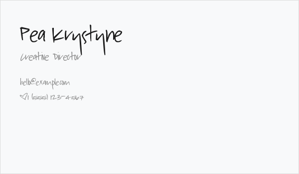 Pea Krystyne Business Card