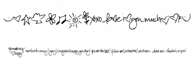 Pea Krystyne's Doodles Fuentes MINÚSCULAS