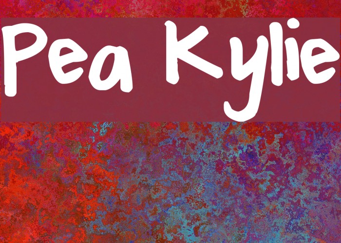 Pea Kylie Font examples